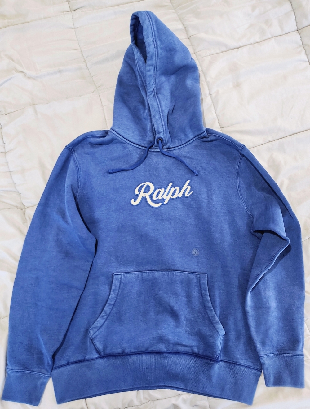 Polo Ralph Lauren Hoodie Blue Script Logo Large NWT Pullover Sweatshirt